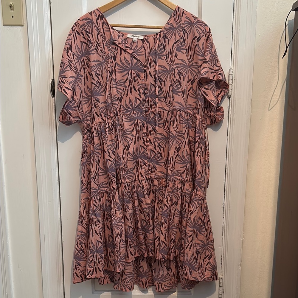 Madewell size L Pink Floral Patterned Dress